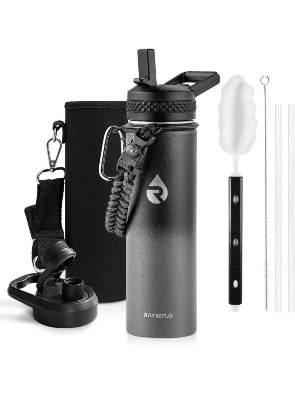 20 oz Insulated Water Bottle - Triple Wall Vacuum Stainless Steel, Keeps Drinks